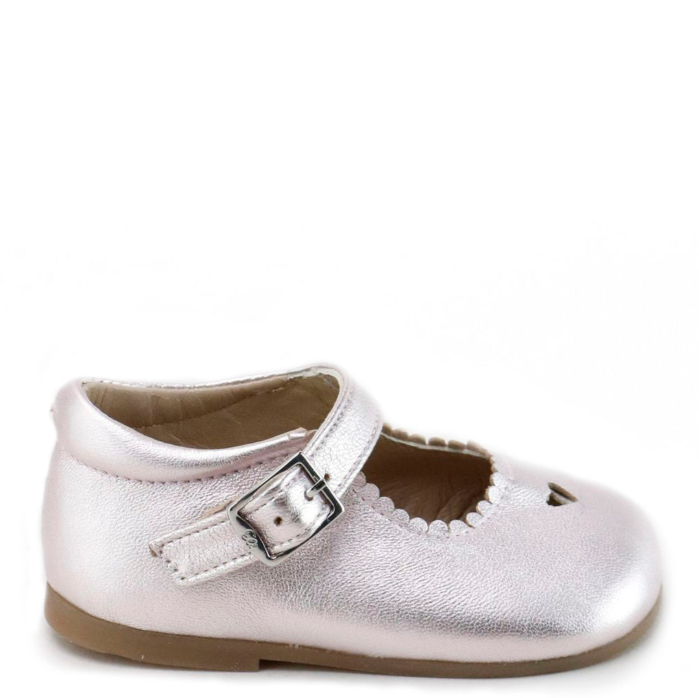 Papanatas Pink Shimmer Heart Baby Shoe-Tassel Children Shoes