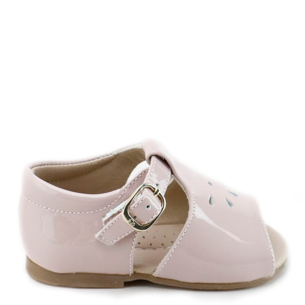Papanatas Rose Patent Perforated Baby Sandal-Tassel Children Shoes