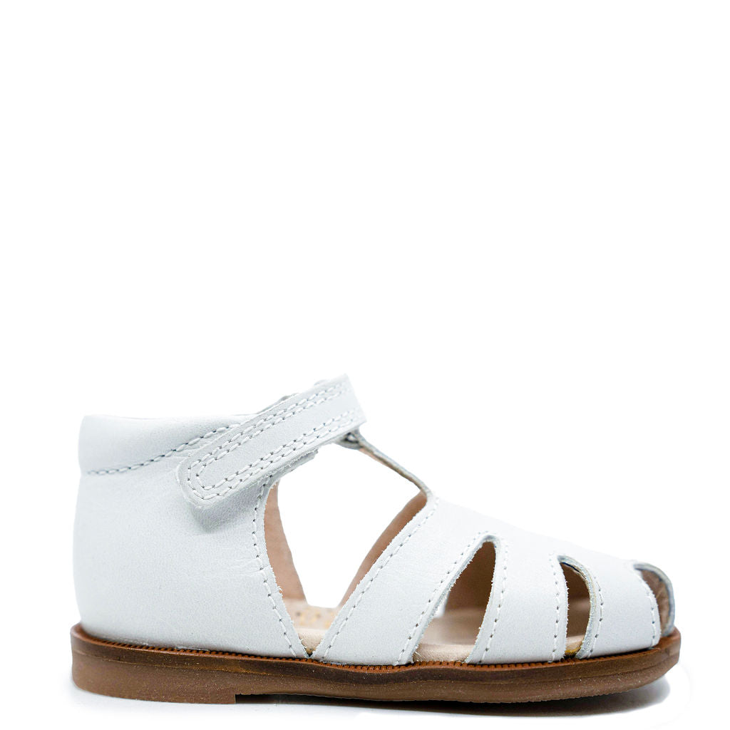 Beberlis Denver White Closed Toe Baby Sandal-Tassel Children Shoes