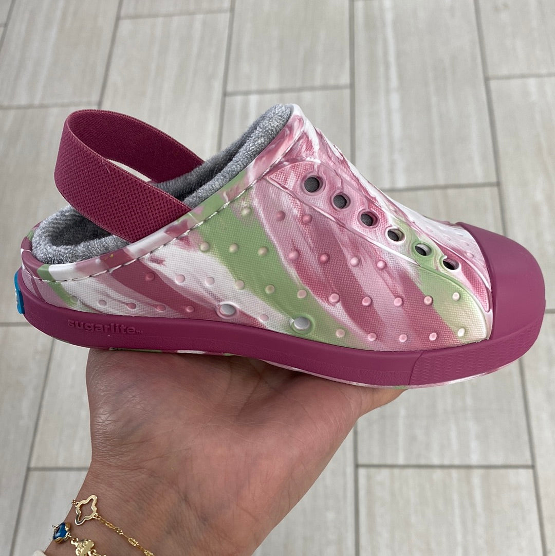 Native Pink Terry Slingback-Tassel Children Shoes