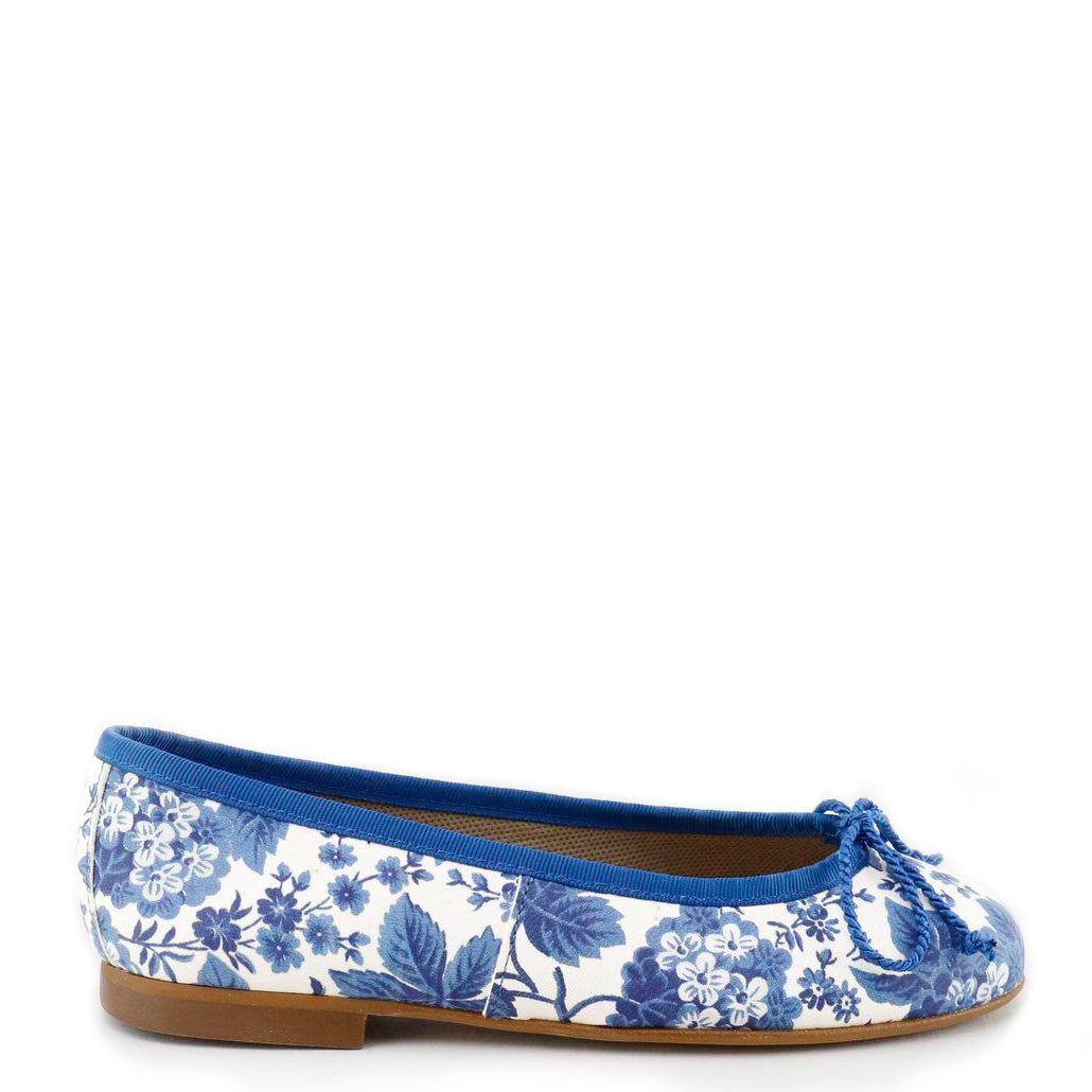 Papanatas Blue Flower Ballet Flat-Tassel Children Shoes