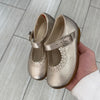 Beberlis Champagne Scalloped Baby Mary Jane-Tassel Children Shoes