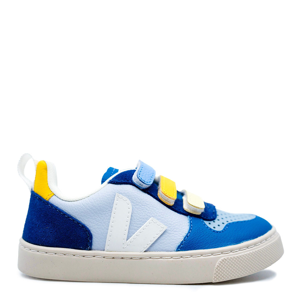 Veja Multico Swan Blue Velcro Sneaker-Tassel Children Shoes