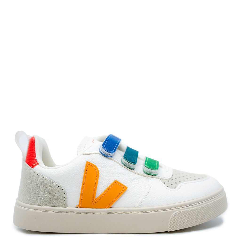 Veja Multico White Ouro Velcro Sneaker-Tassel Children Shoes