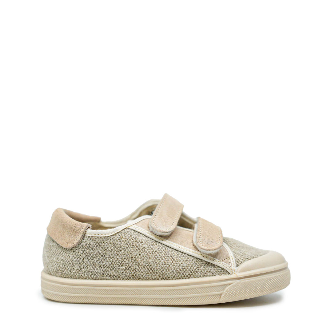 Pepe Linen Velcro Sneaker-Tassel Children Shoes