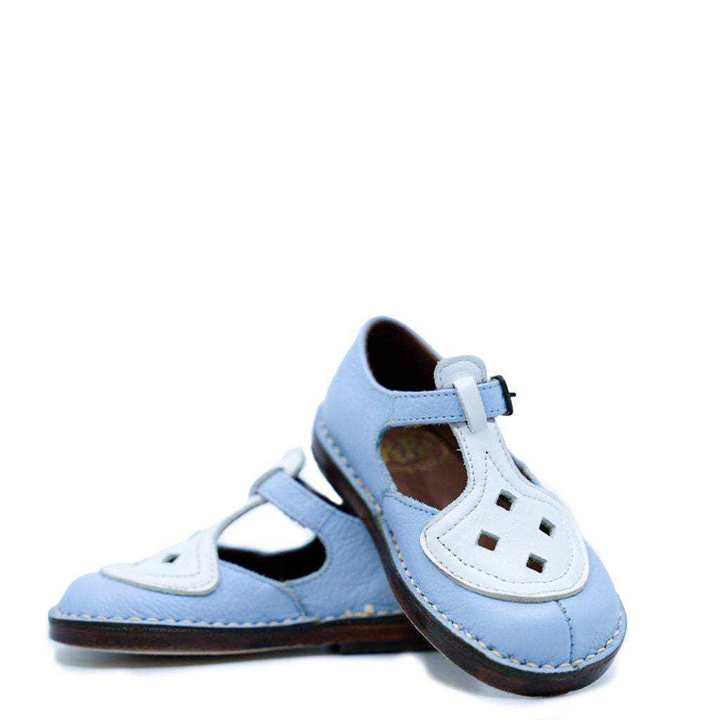 Pepe Baby Blue Vintage T Strap Baby Shoe-Tassel Children Shoes