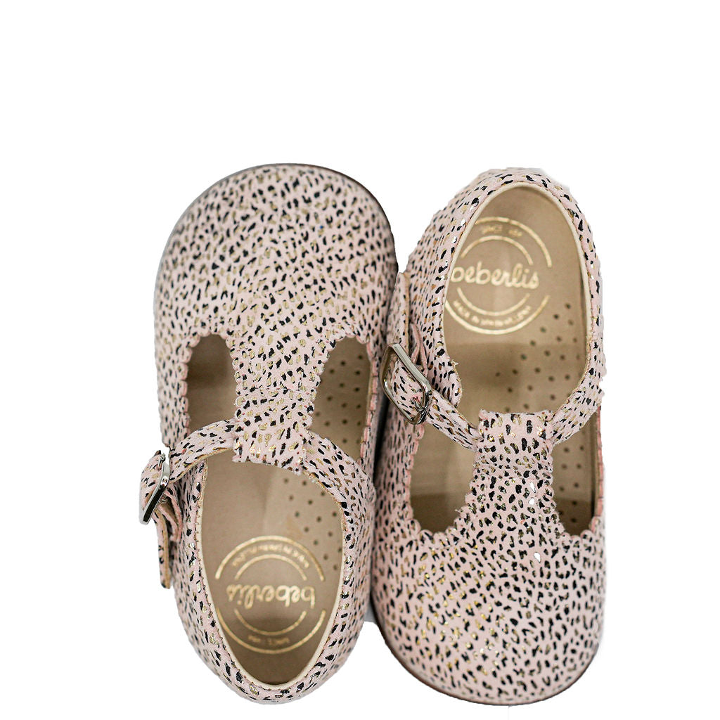 Beberlis Nude Leopard Baby Shoe-Tassel Children Shoes