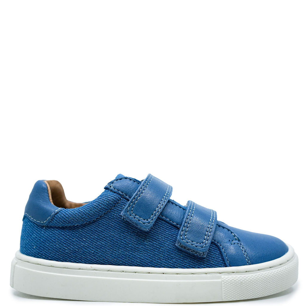 Porte Denim Blue Velcro Sneaker-Tassel Children Shoes