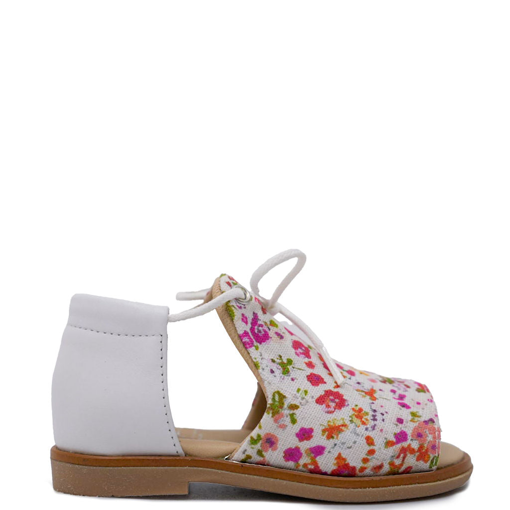 Manuela White Flower Lace Baby Sandal-Tassel Children Shoes