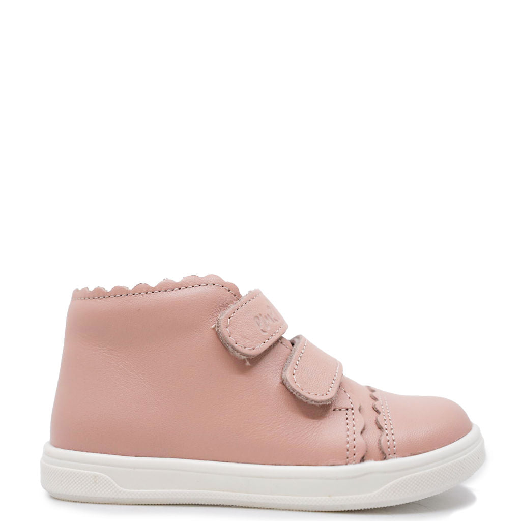 Emel Pink Scalloped Baby Sneaker-Tassel Children Shoes
