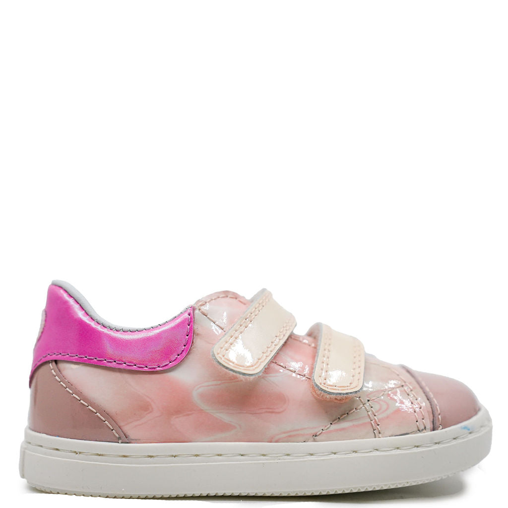 Beberlis Pink Patent Heart Velcro Baby Sneaker-Tassel Children Shoes