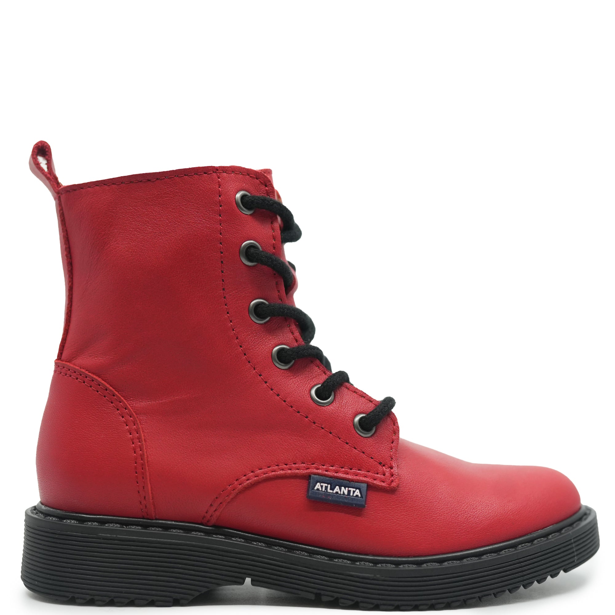 Atlanta Mocassin Red Leather Bootie-Tassel Children Shoes