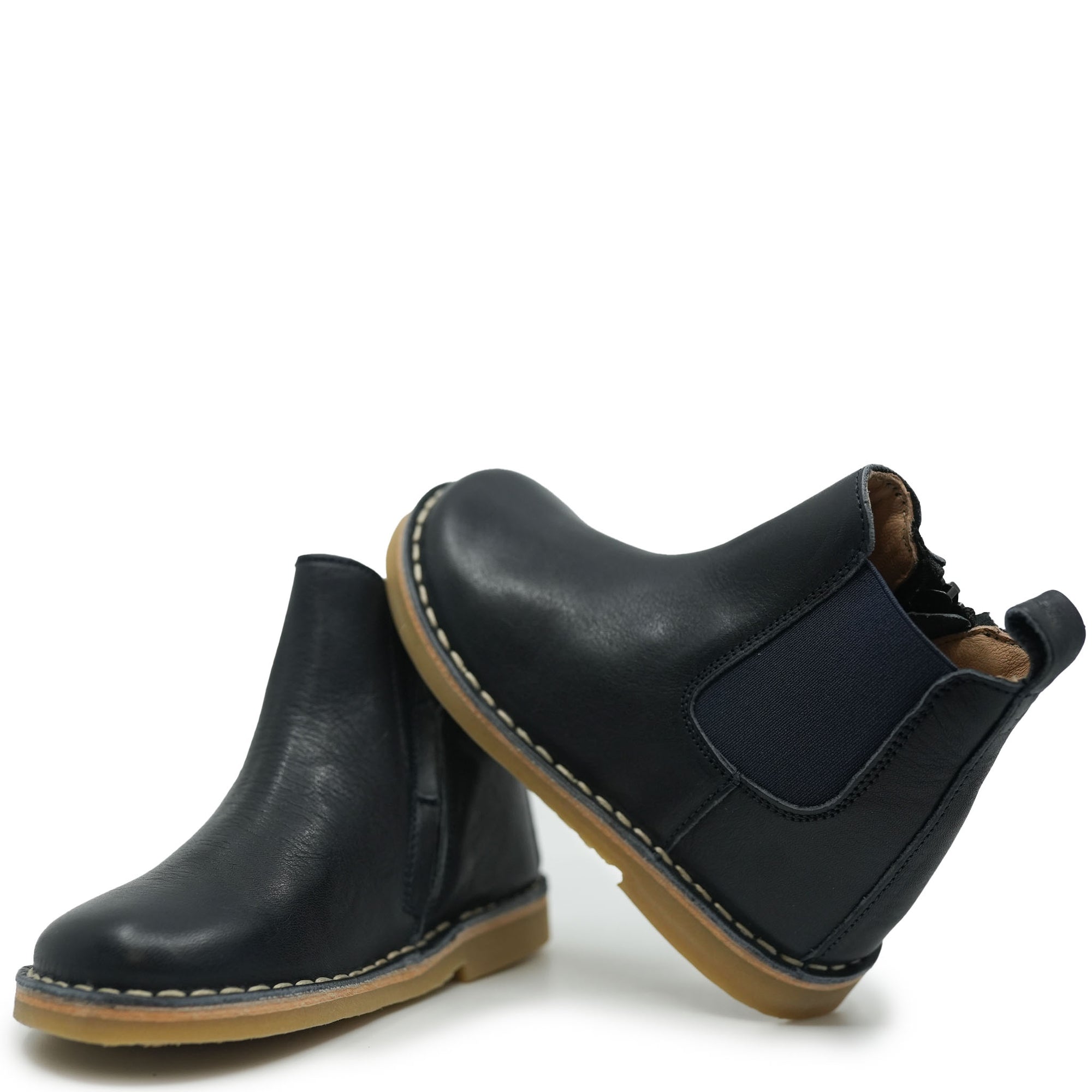 Petit Nord Navy Leather Boot-Tassel Children Shoes