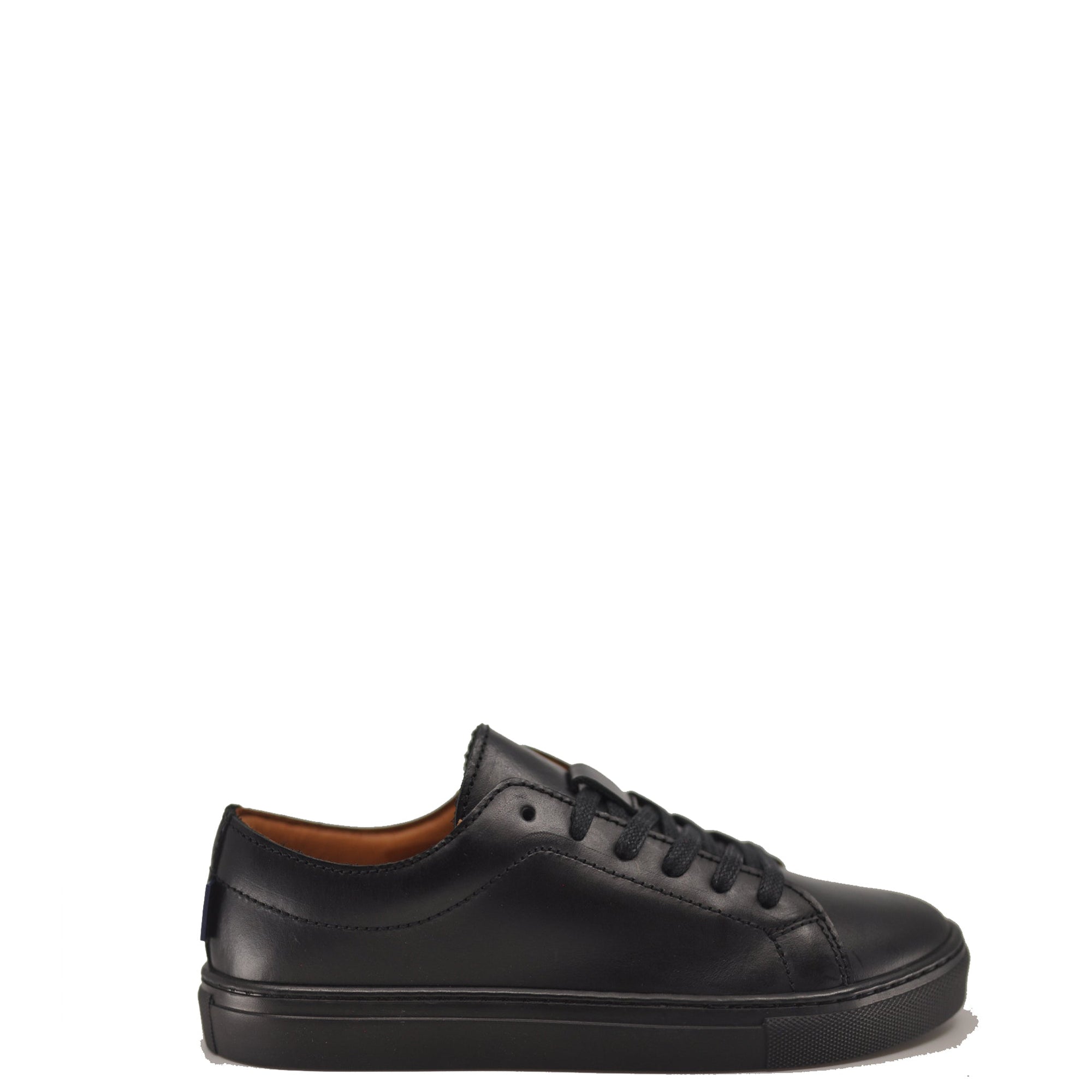 Atlanta Mocassin Black Leather Sneaker-Tassel Children Shoes