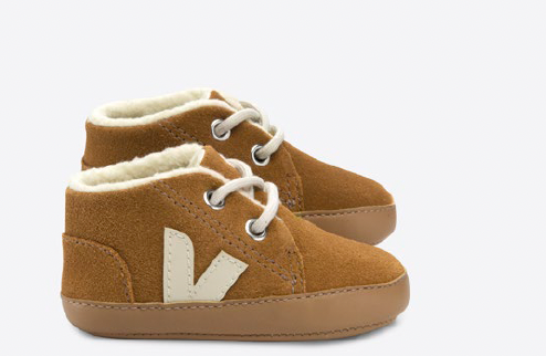 Veja Camel Fur Lined Soft Sole-Tassel Children Shoes