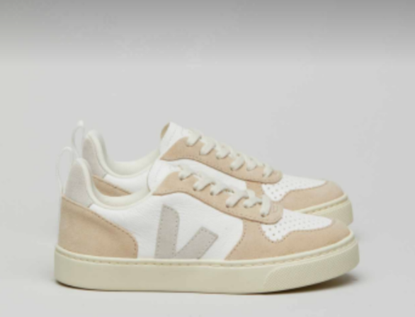 Veja White Natural Almond Lace Sneaker-Tassel Children Shoes