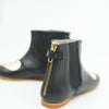 Sonatina Black and Gold Heart Zipper Boot-Tassel Children Shoes