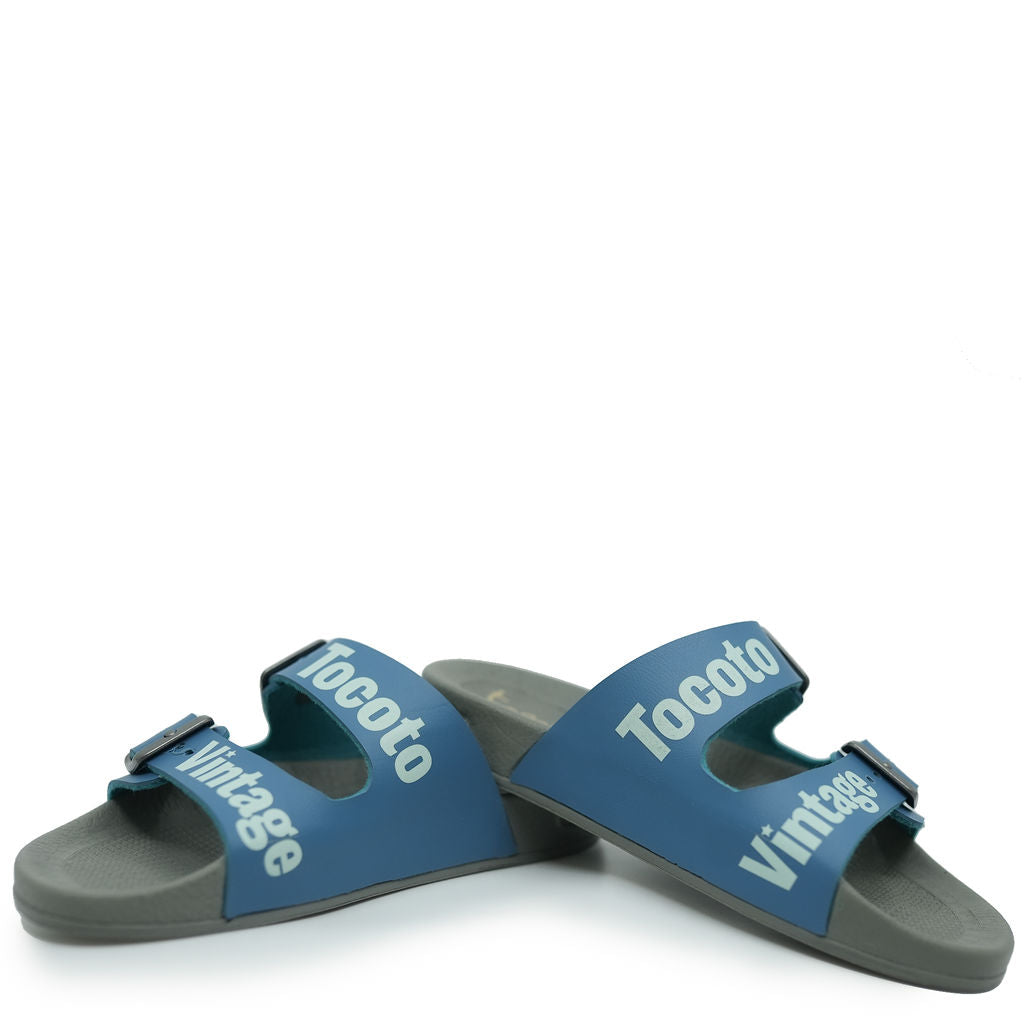 Tocoto Blue Buckle Slide-Tassel Children Shoes