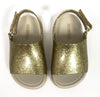 Mini Melissa Gold Glitter Beach Slide-Tassel Children Shoes