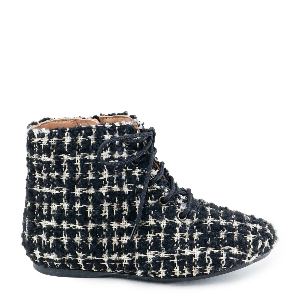 Papanatas Tweed Bootie-Tassel Children Shoes