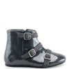 Papanatas Gray Patent Buckle Bootie-Tassel Children Shoes