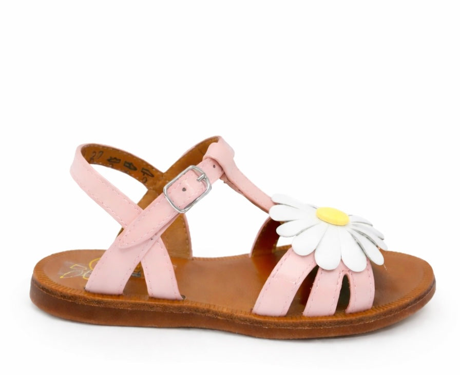 Pom D'Api Pink Daisy Sandal-Tassel Children Shoes