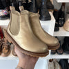 Bonpoint Gold Metallic Leather Slip On Bootie-Tassel Children Shoes