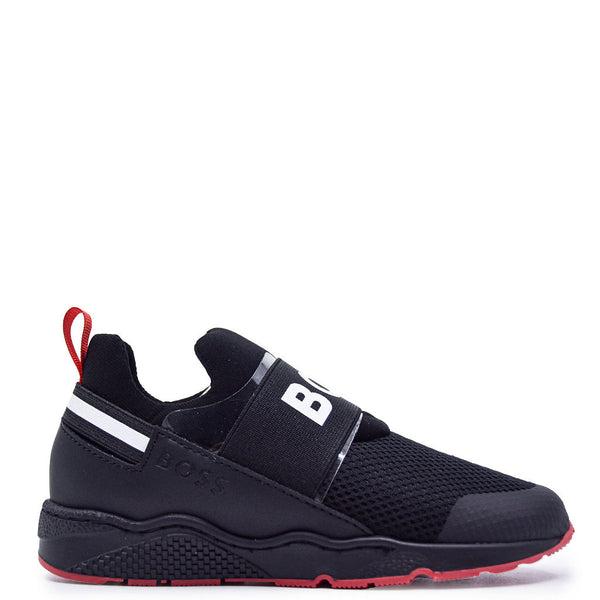 HUGO BOSS - Elasticated Trainers -  Black