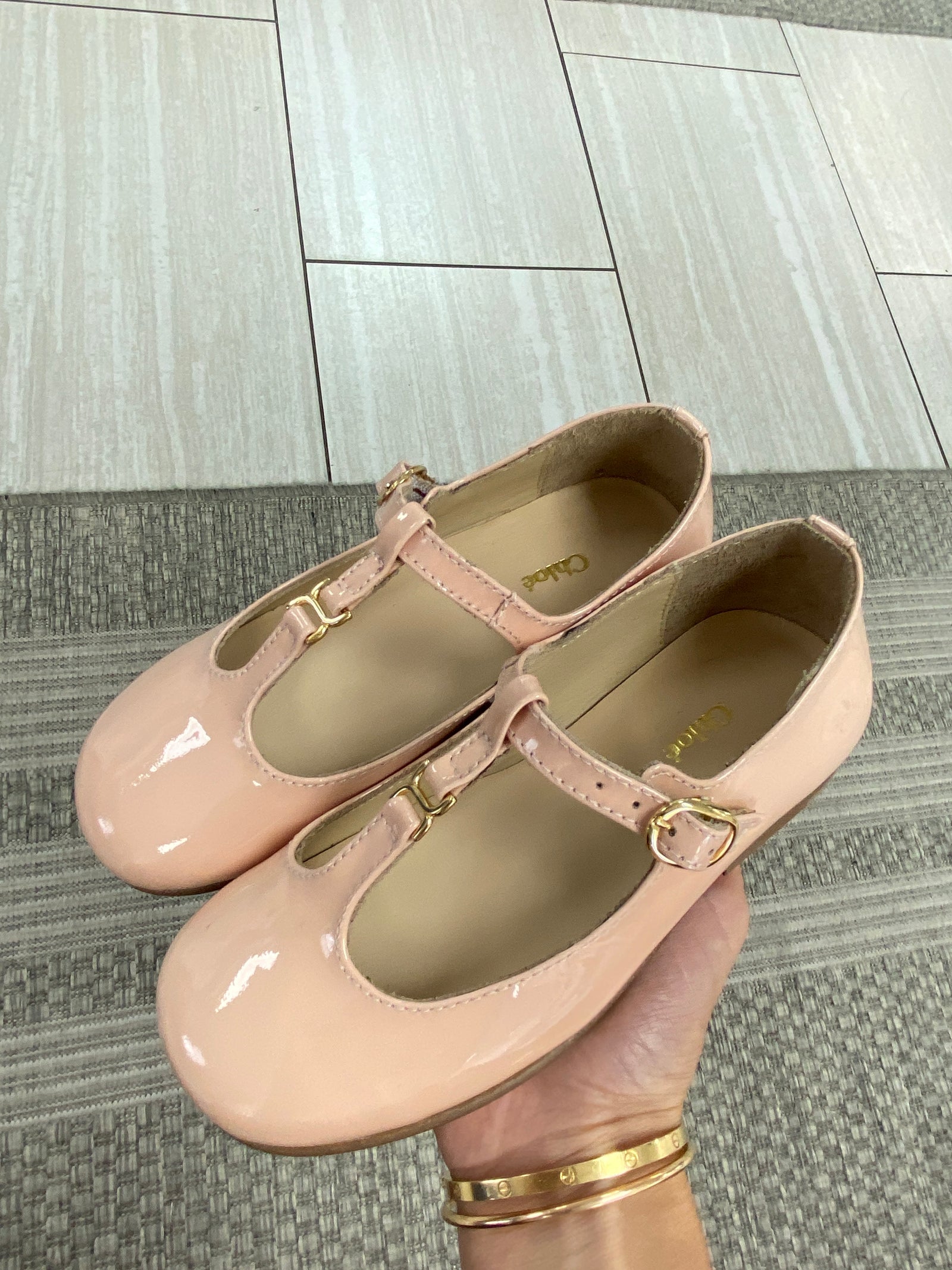 Chloe Petal Pink T Strap Mary Jane-Tassel Children Shoes