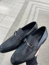 Andanines Black Textured Buckle Dress Shoe-Tassel Children Shoes