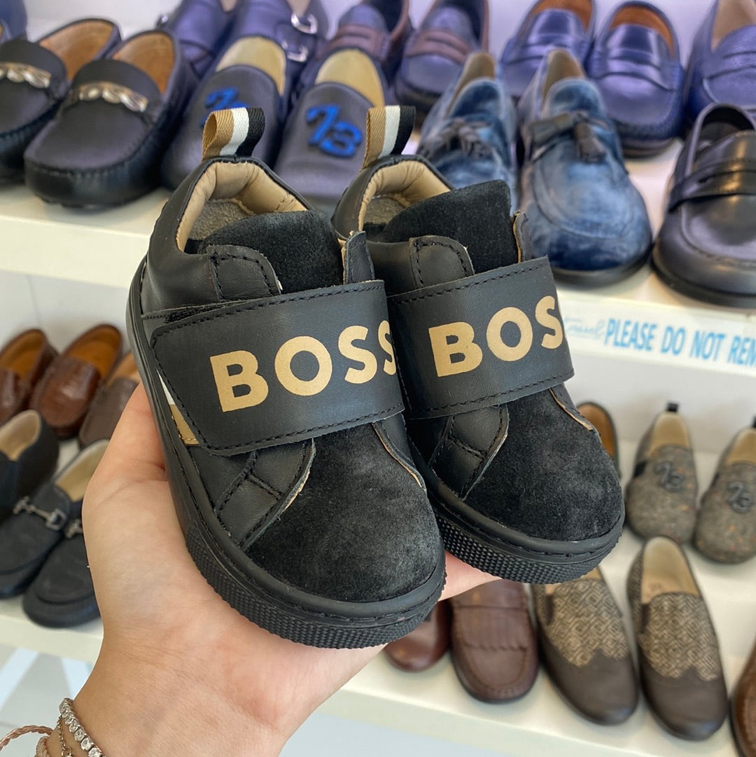 Hugo Boss Black Logo Velcro Baby Sneaker-Tassel Children Shoes