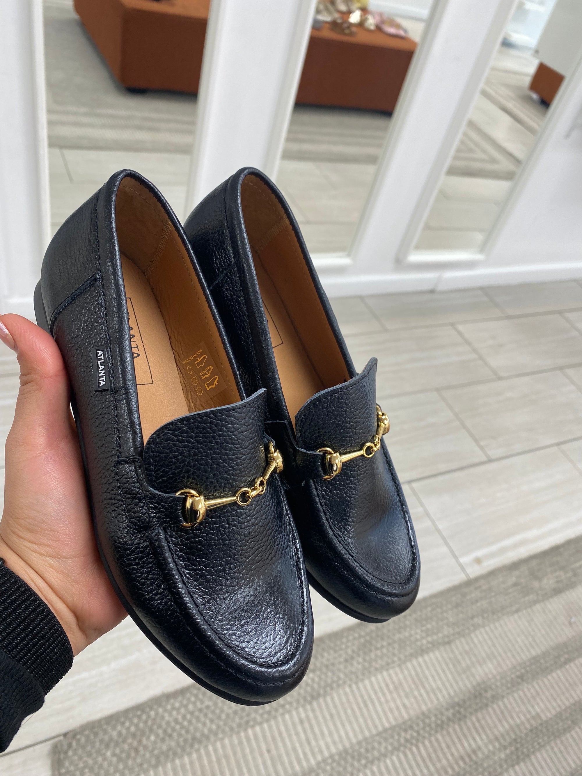 Atlanta Mocassin Black Pebbled Buckle Dress Shoe-Tassel Children Shoes
