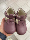 Emel Plum Bow Baby T Strap-Tassel Children Shoes