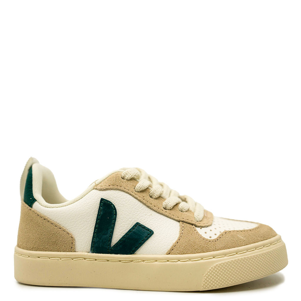 Veja White Brittany Almond Lace Sneaker-Tassel Children Shoes
