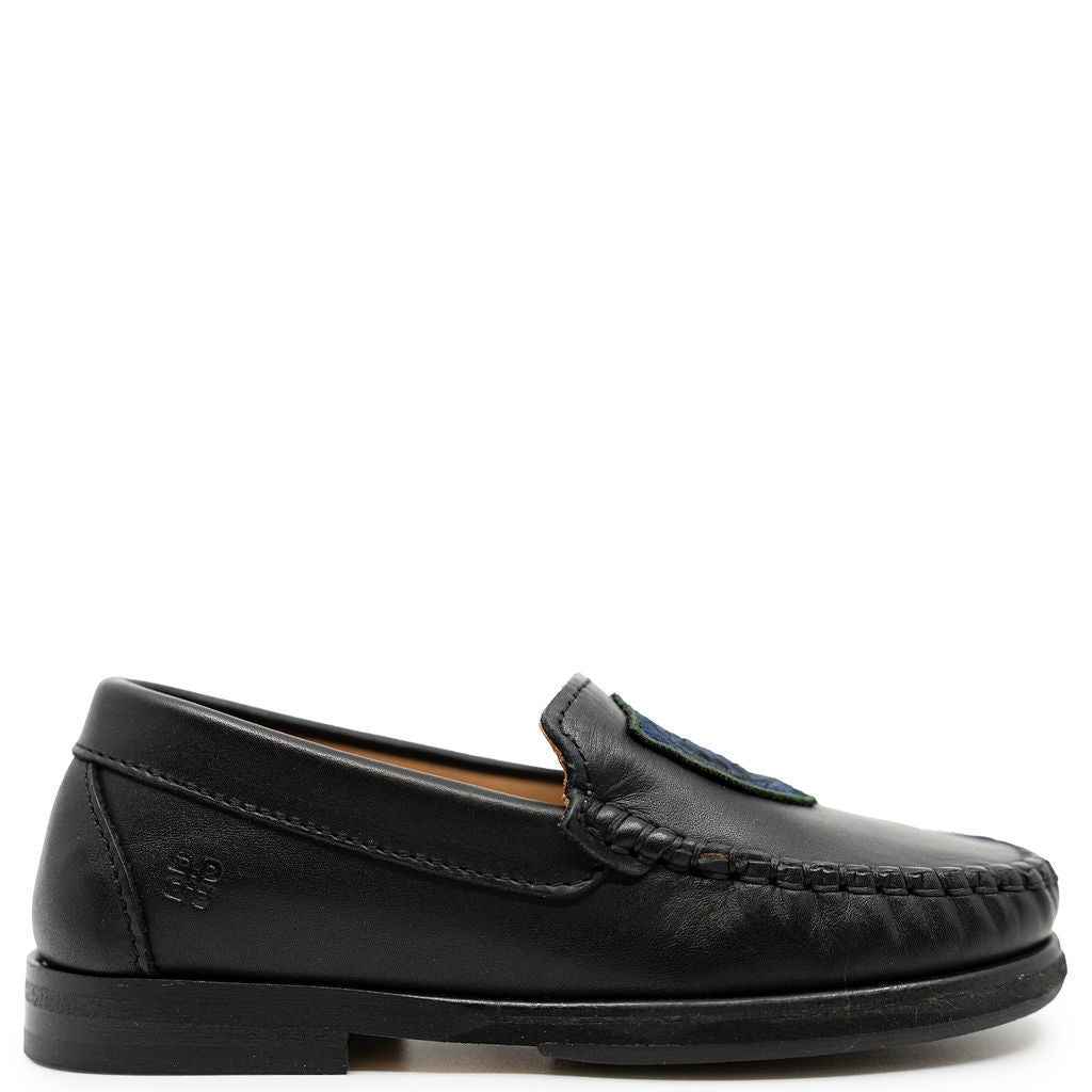 Porte Black Patch Dress Loafer-Tassel Children Shoes