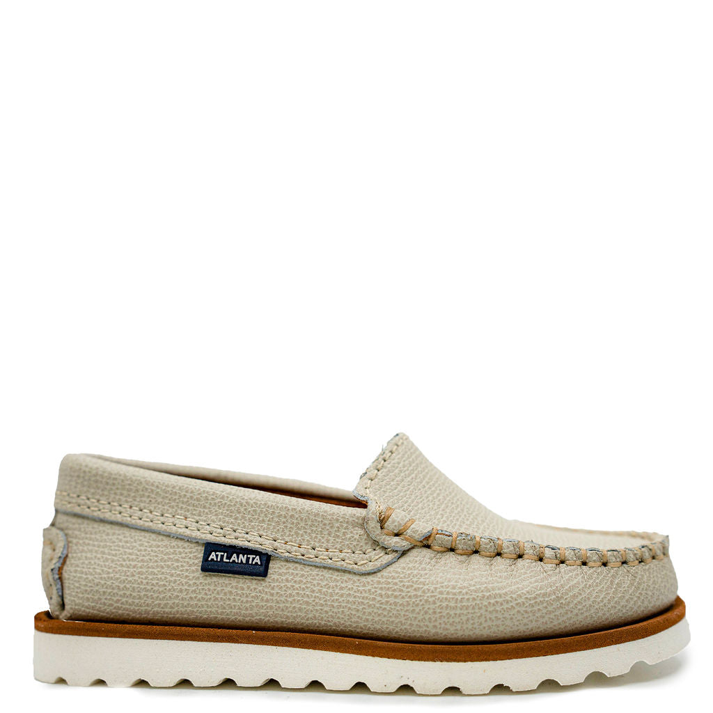 Atlanta Mocassin Sand Pebbled Boat Shoe-Tassel Children Shoes