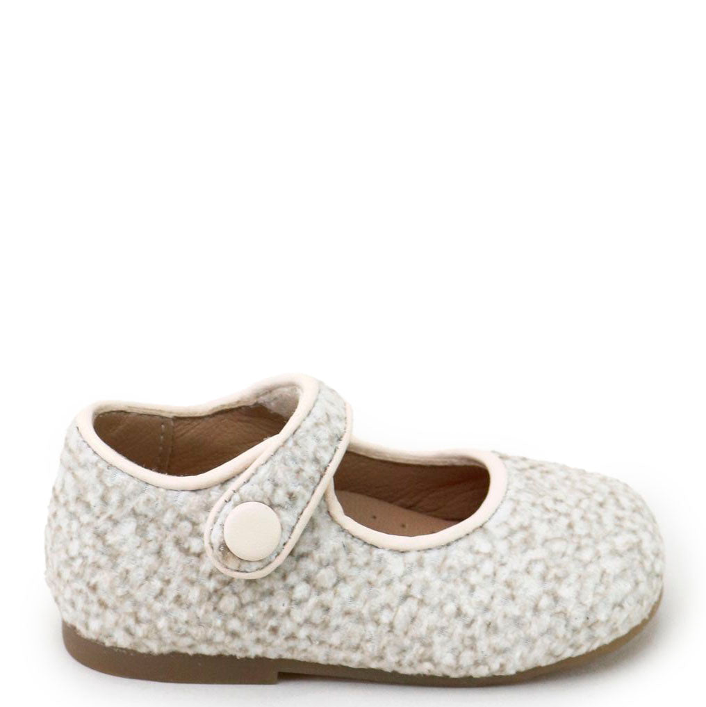 Papanatas Off White Wool Baby Shoe-Tassel Children Shoes