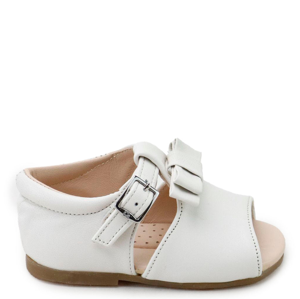 Papanatas Cream Bow Baby Sandal-Tassel Children Shoes