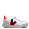 Veja Marsala Orange Fluo Velcro Sneaker-Tassel Children Shoes