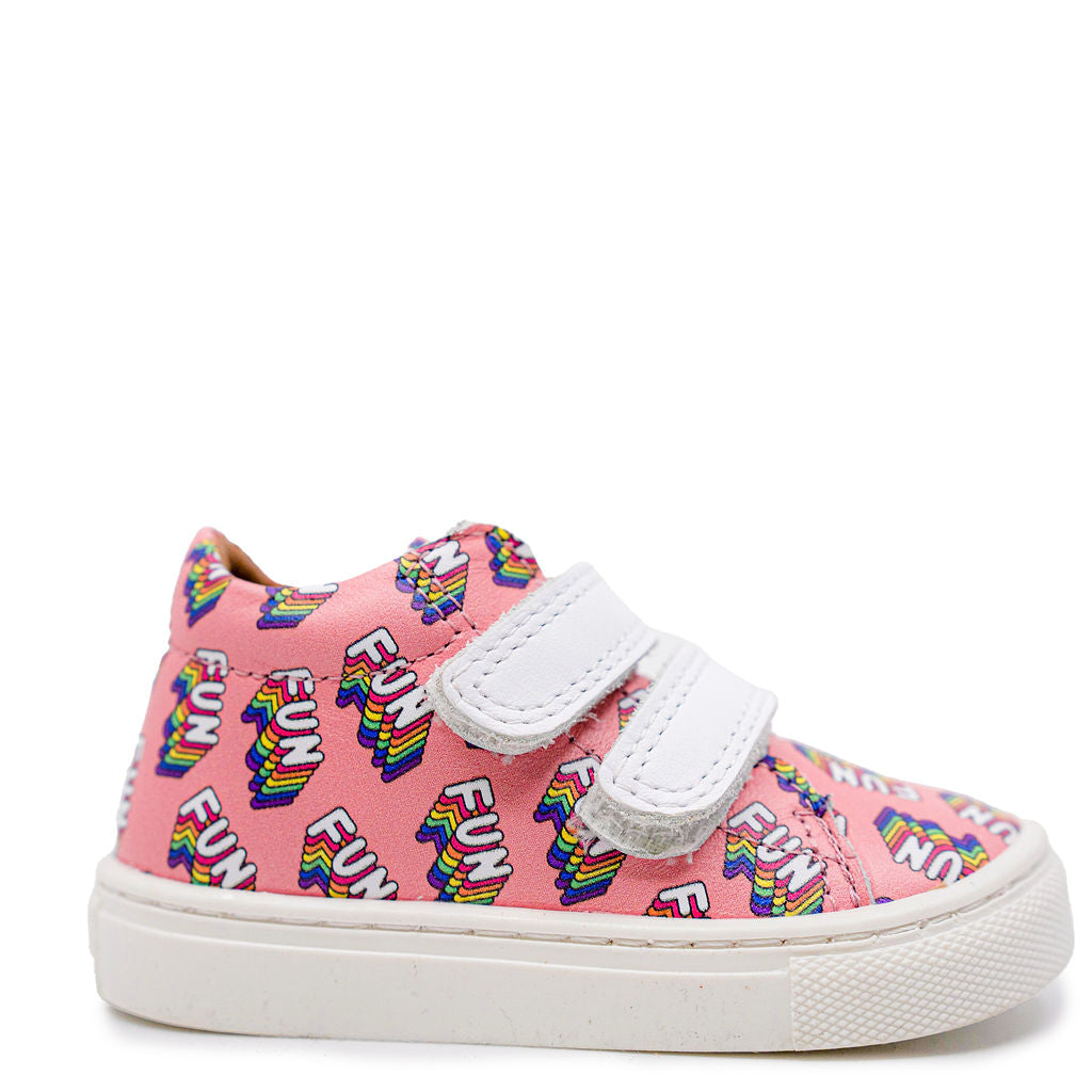 Atlanta Mocassin Pink Fun Print Baby Sneaker-Tassel Children Shoes