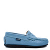 Atlanta Mocassin Sky Blue Heart Cutout Penny Loafer-Tassel Children Shoes