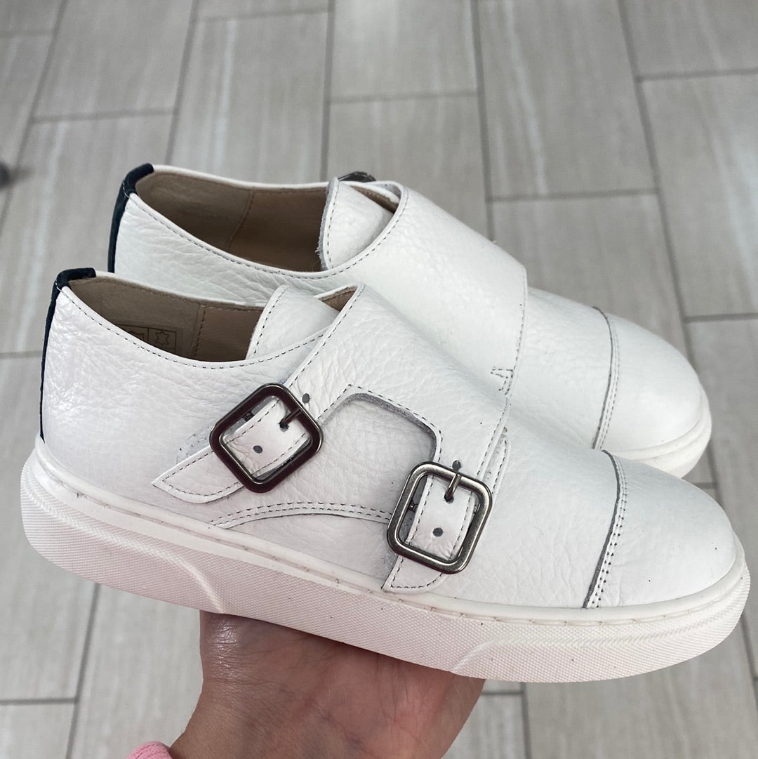 Blublonc White Captoe Dress Sneaker-Tassel Children Shoes