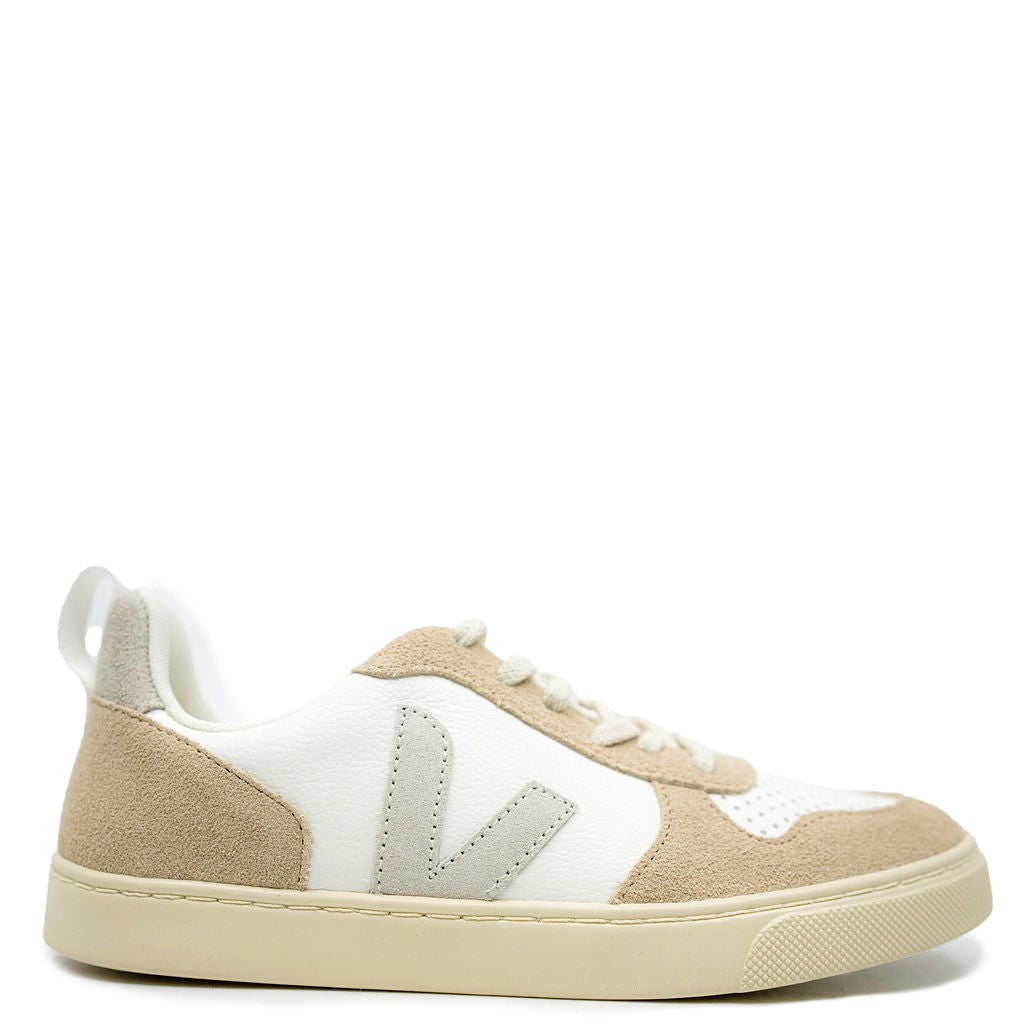 Veja White Natural Almond Lace Sneaker-Tassel Children Shoes