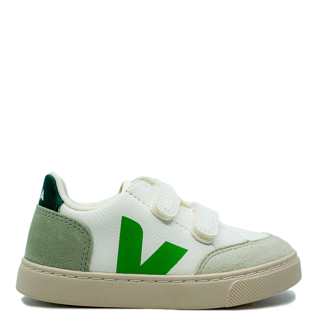 Veja White Multico Clay Velcro Sneaker-Tassel Children Shoes