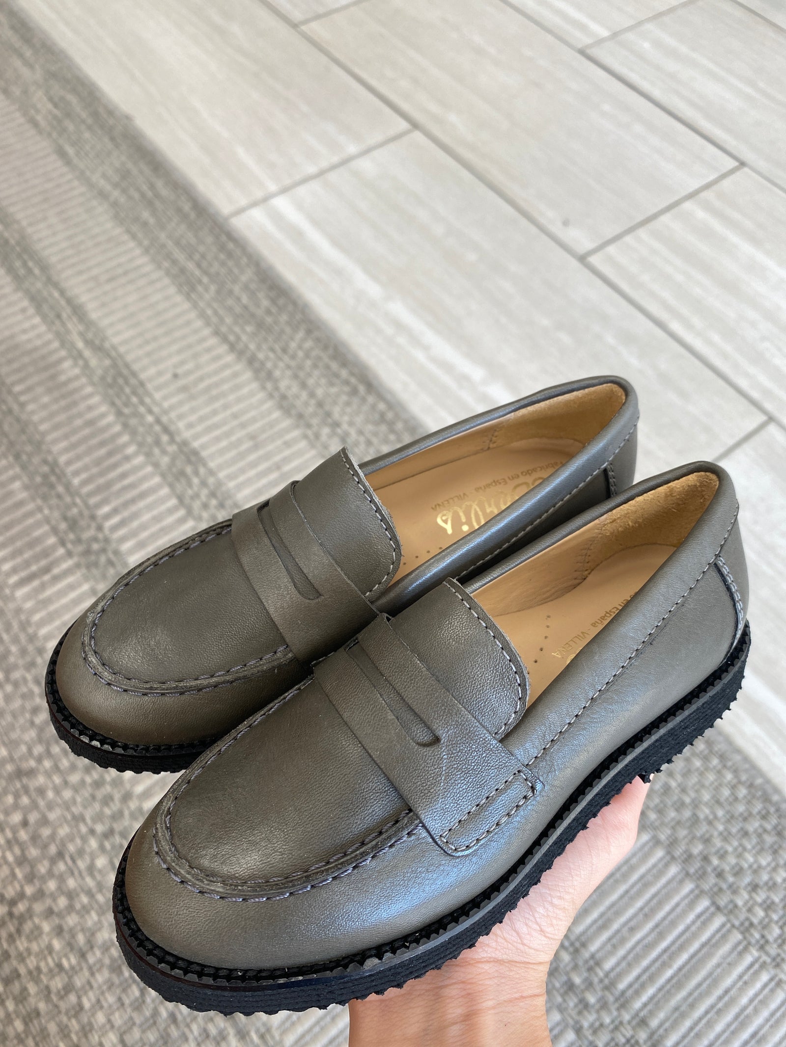 Beberlis Ash Leather Penny Loafer-Tassel Children Shoes