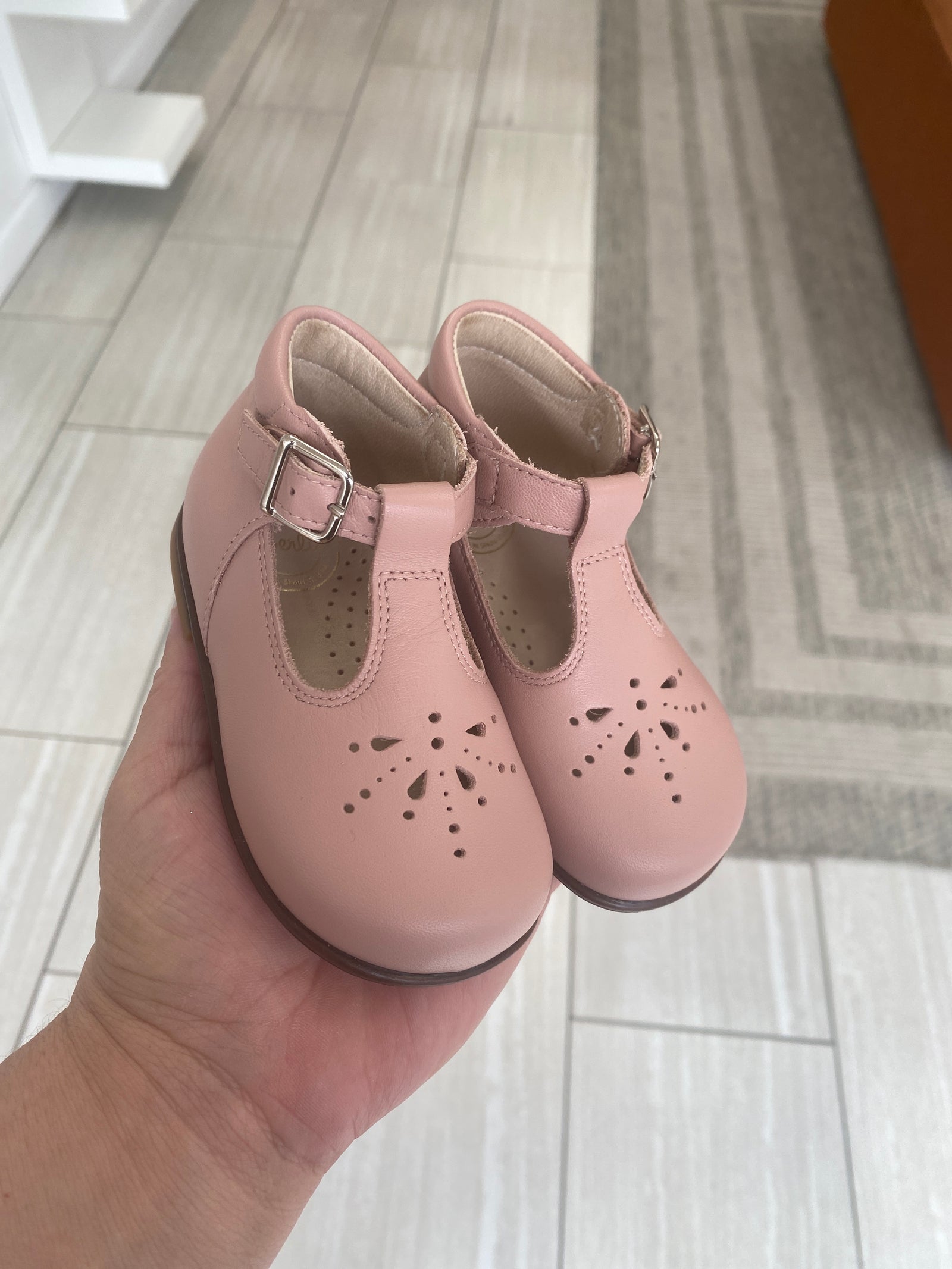 Beberlis Candy Pink Perfarated Baby Shoe-Tassel Children Shoes