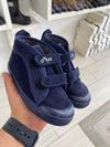 Pepe Navy Ink Velcro Mid Top Sneaker-Tassel Children Shoes