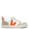 Veja White Fury Orange Lace Sneaker-Tassel Children Shoes