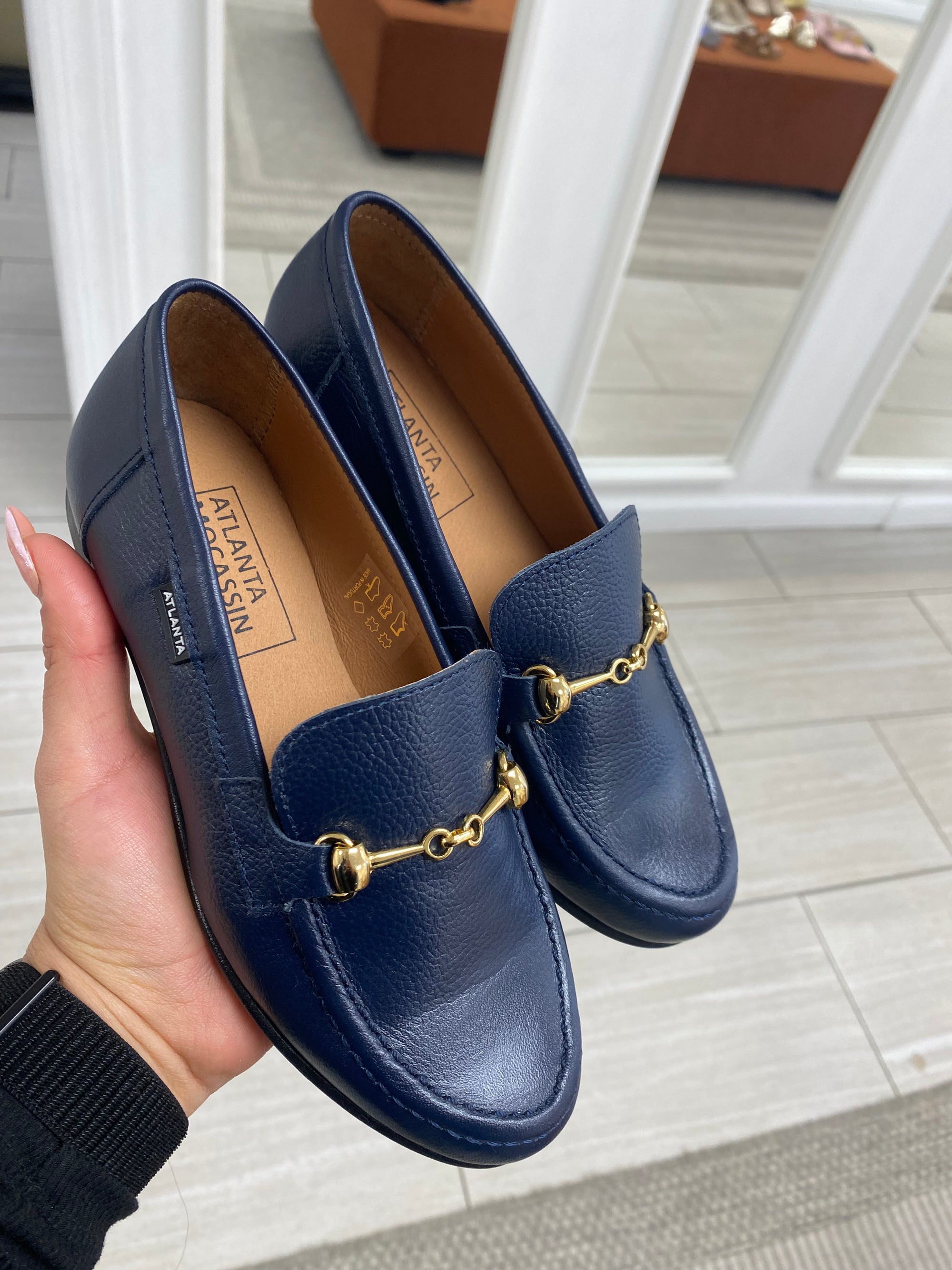 Atlanta Mocassin Blue Buckle Dress Shoe-Tassel Children Shoes