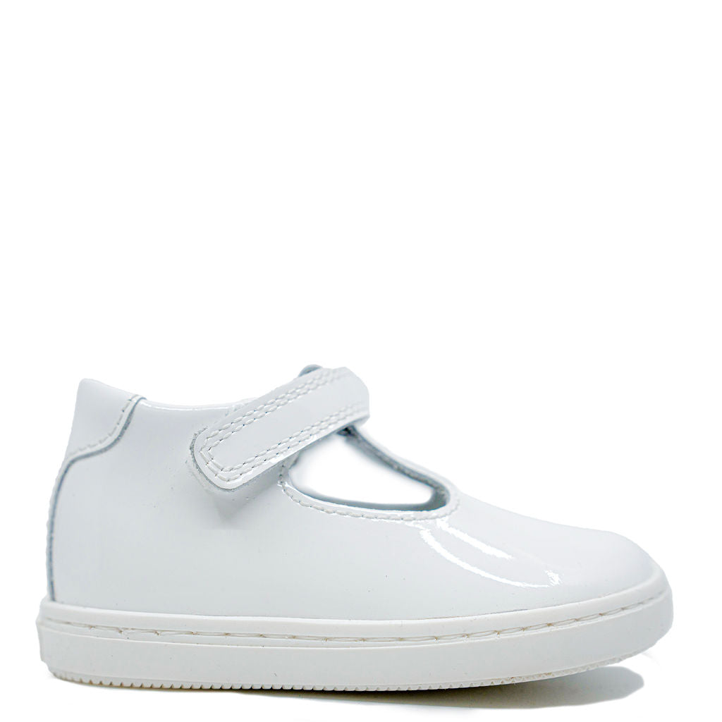 Beberlis White Patent Velcro Baby Sneaker-Tassel Children Shoes